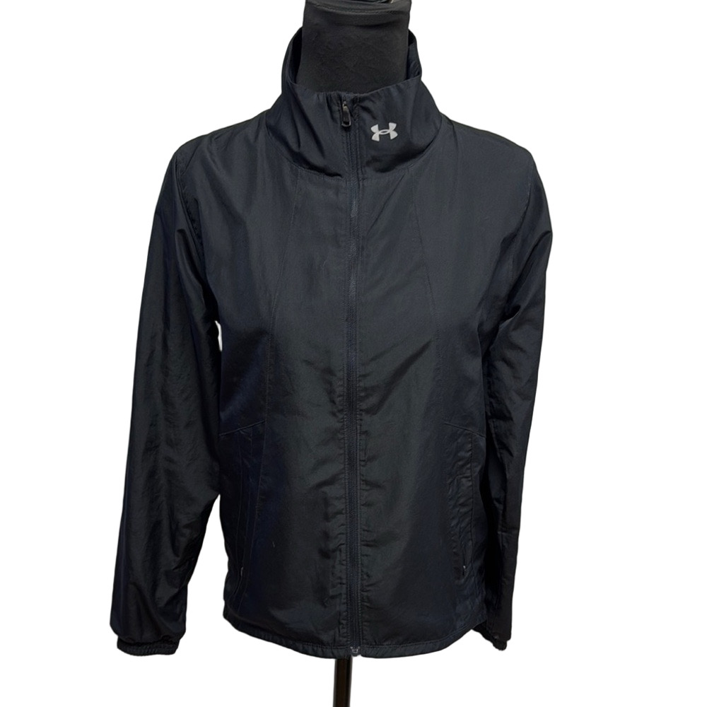 Under Armour Small Black Full Zip Lightweight Athletic Training Jacket